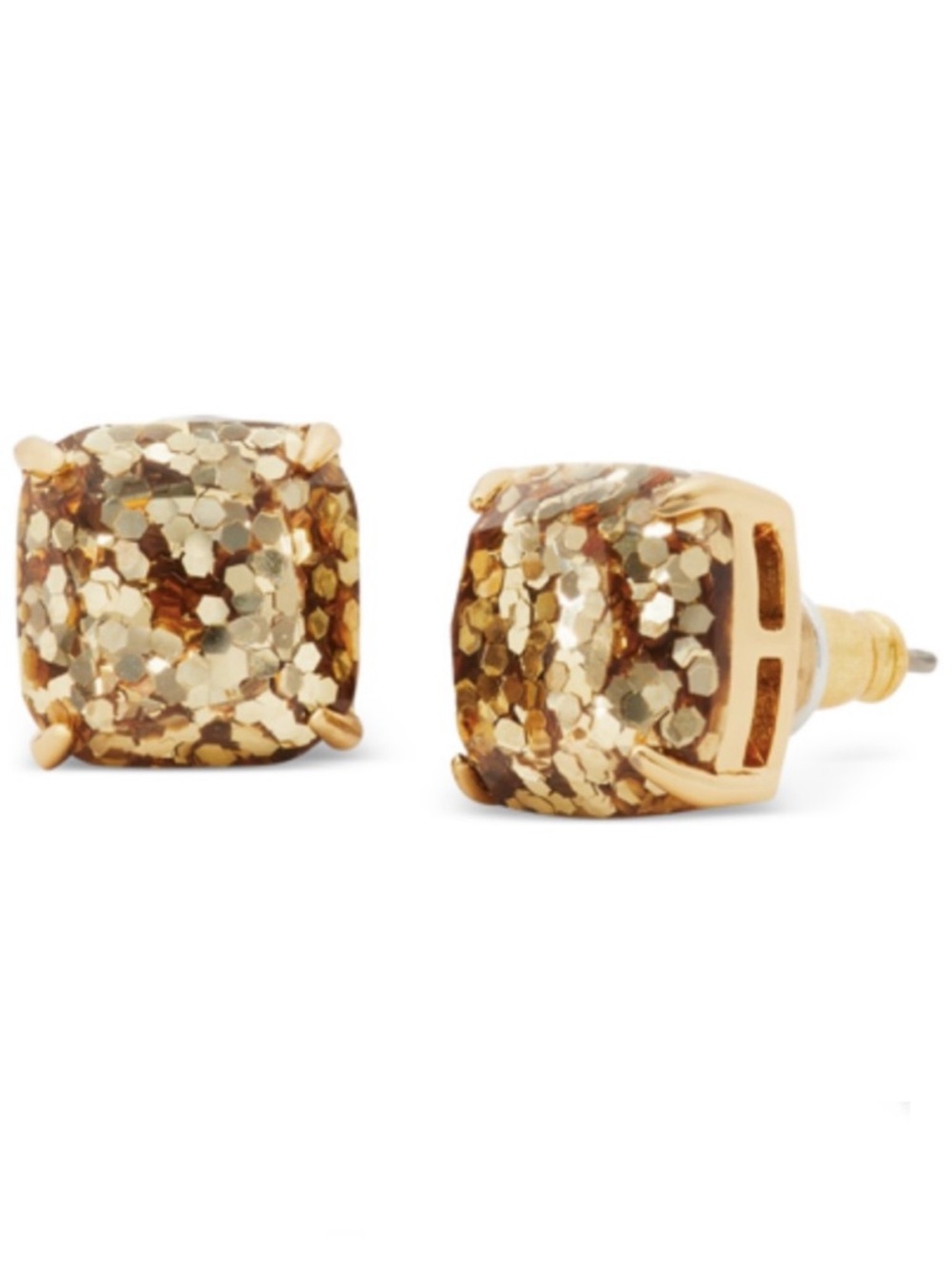 Kate Spade New York ♠️ sparkly yellow gold glitter earrings